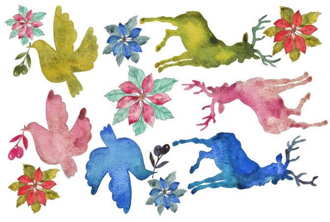 Watercolor Animals Decoupage Paper