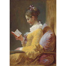 Young Girl Reading Decoupage Papers