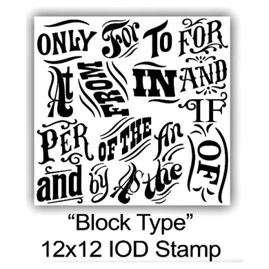 Block Type  IOD Decor Stamp (12″X12″)