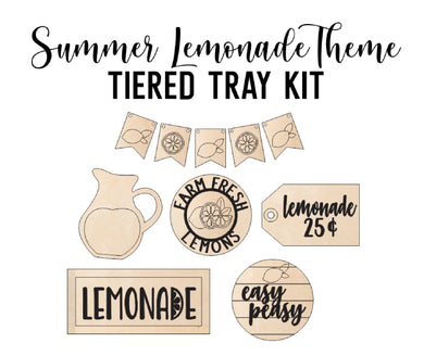 Summer Lemonade Theme - Tiered Tray DIY Kit