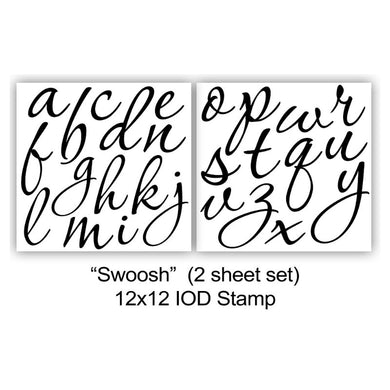 Swoosh IOD Decor Stamp (12″X12″- 2 Sheet Set)