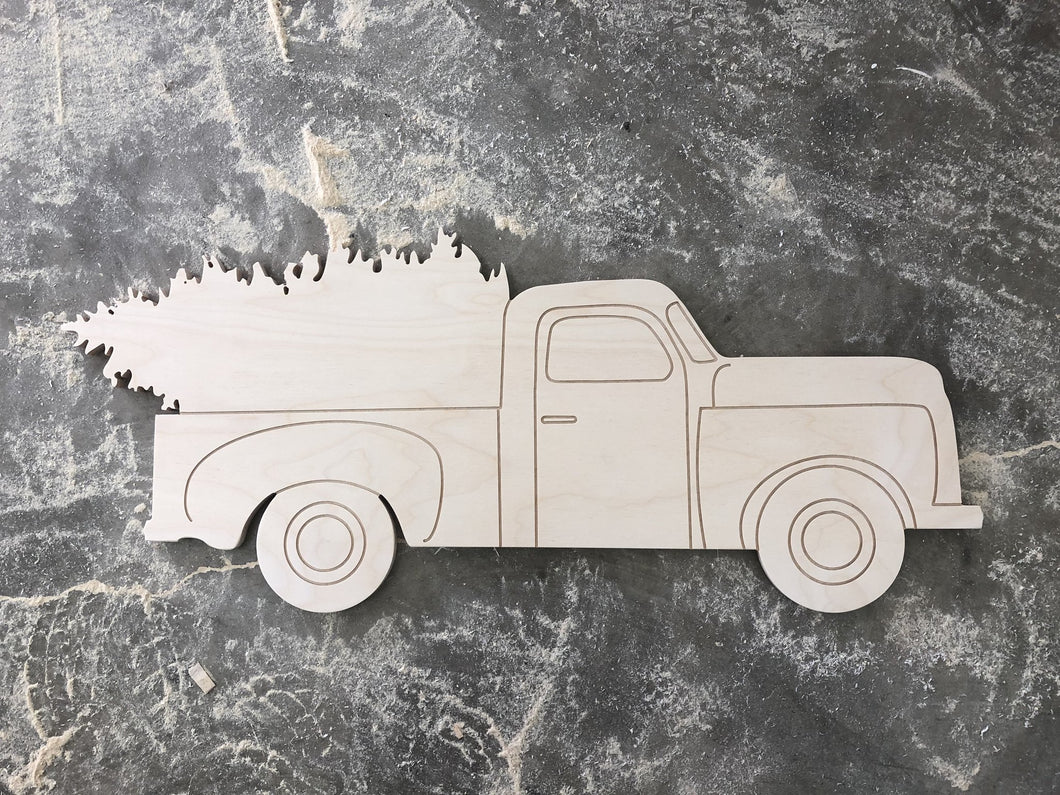 Old Fashioned Pickup Truck with tree DIY Kit